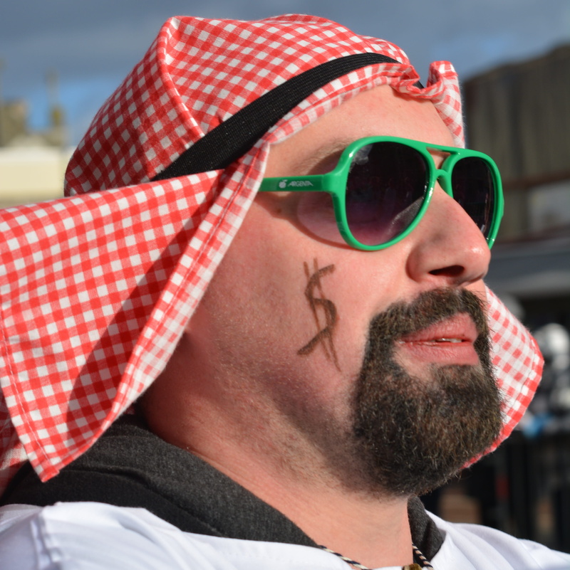 wealth, dollar sign, focus on foreground, caucasian Ethnicity, contemplation, dress up, adult, headshot, petrodollars, men, portrait, face paint, adults only