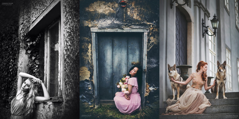 sitting, Marketa Novak, women, built structure, building exterior, fantasy girl, model, mid adult, collage, celebration, clothing, females, day, group of people