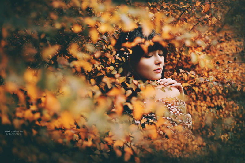 nature, selective focus, outdoors, women, front view, young adult, real people, headshot, lifestyles, 1080P, fall, looking, leisure activity, autumn, beautiful woman