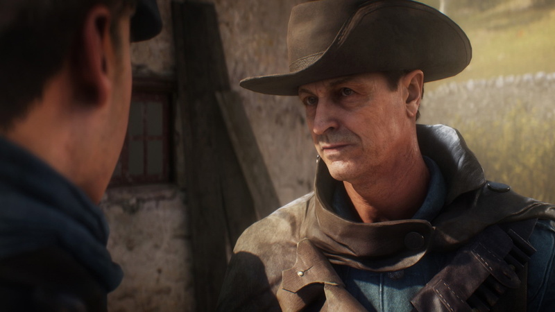 adult, 1080P, males, hat, contemplation, men, Battlefield 1, uniform, cowboy, mature men, lifestyles, cap, headshot, day, clothing, mature adult, real people