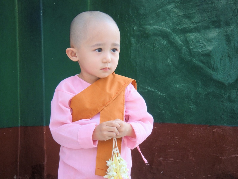 looking, faithful, peaceful, lifestyles, girl, sweet, diffident, holding, burma, three quarter length, pink, real people, women, leisure activity, cute