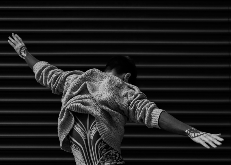 guy, model, real people, photoshoot, fashion, back view, posture, hairstyle, architecture, human limb, posing, tattoos, striped, monochrome, men, black-and-white