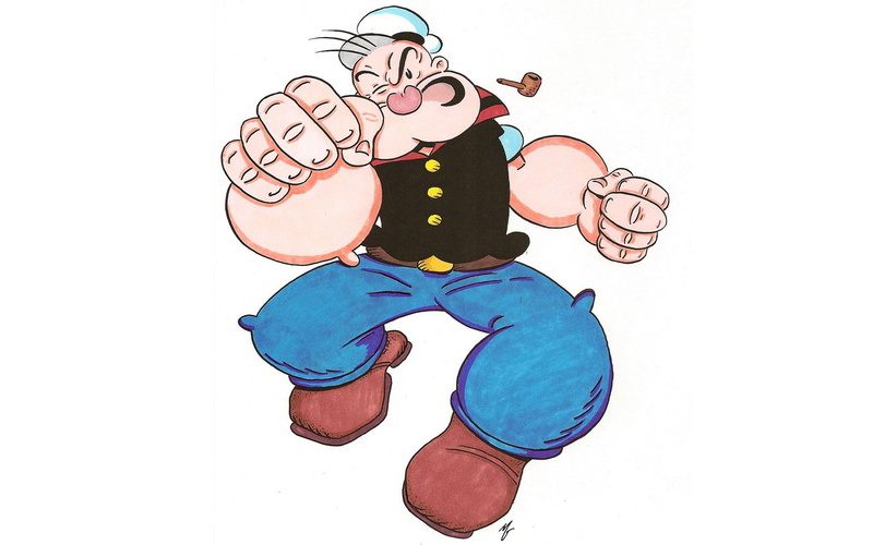 front view, casual clothing, Popeye, gesturing, real people, lifestyles, creativity, women, white background, cut out, standing, full length, studio shot