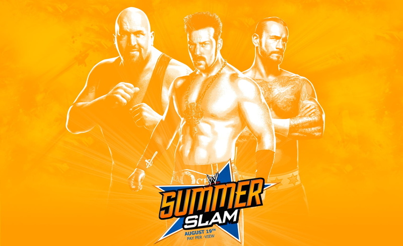 fun, adult, computer, yellow, WWE, summer, poster, colored background, transportation, 720P, summerslam, group of people, males, communication, waist up
