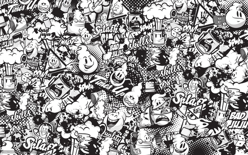 Black and White, Artistic, Graffiti, Hipster, 720P