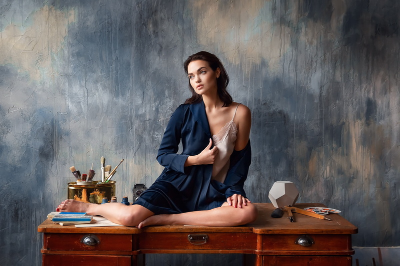 sitting, 1080P, Yaroslav, Anastasia Barmina, pose, Girl, legs, model