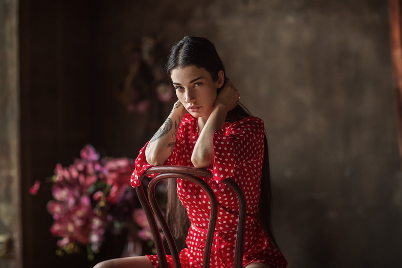 1080P, girl, tattoo, Anastasia Barmina, Alla Berger, look