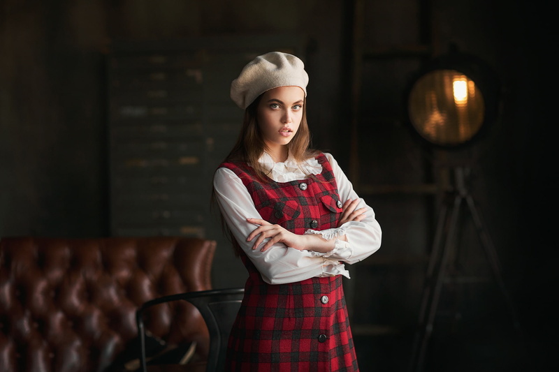 portrait, look, pose, takes, hands, Pauline, Anastasia Barmina, 1080P