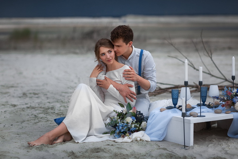 bouquet, wedding, dress, 1080P, lovers, male, Anastasia Barmina, hugs, girl