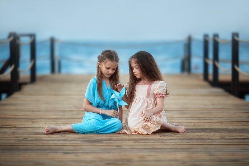 children, 1080P, Anastasia Barmina, dress, girls