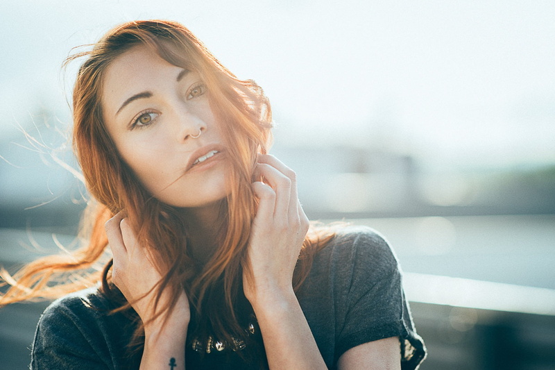 face, redhead, model, 1080P, portrait, women, Victoria Ryzhevolosaya, nose rings