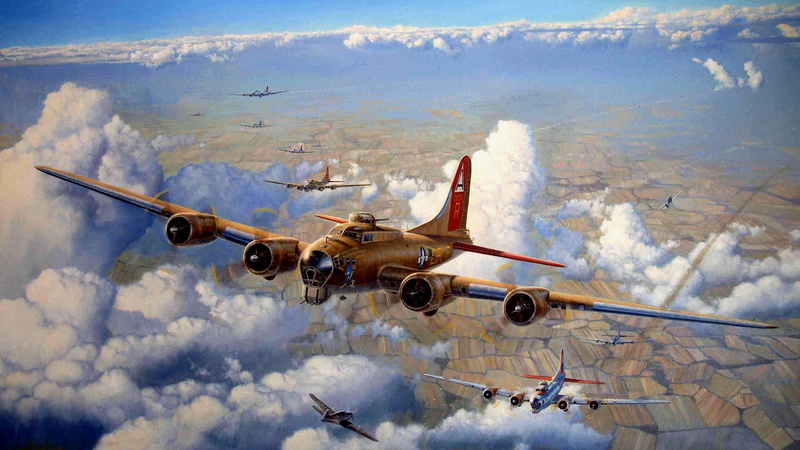 Bombers, 1080P, Air Force, Boeing B-17 Flying Fortress, Aircraft, Military, Airplane