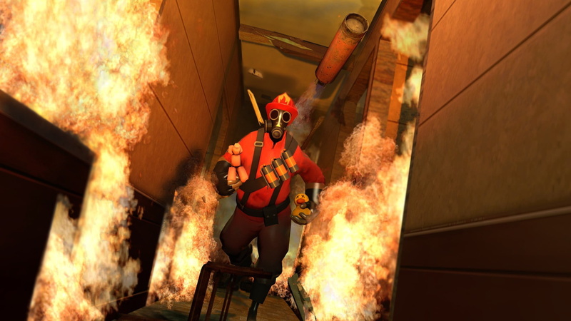animals, axe, save, balloons, firefighter, world, hd, toys, fireworks, fortress, tf, Pyro TF2, dogs, pyro, art, team, 1080P, Fire, barre