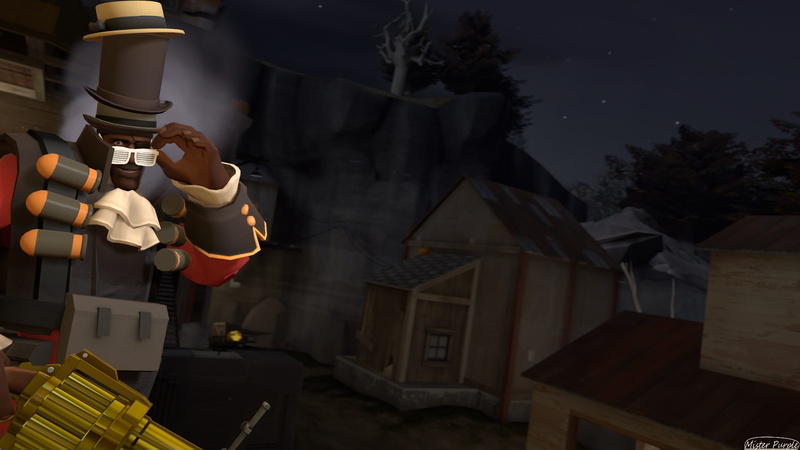 Demoman, built structure, outdoors, residential district, building, low angle view, architecture, Source Filmmaker, 1080P, night, tree, city, Team Fortress 2