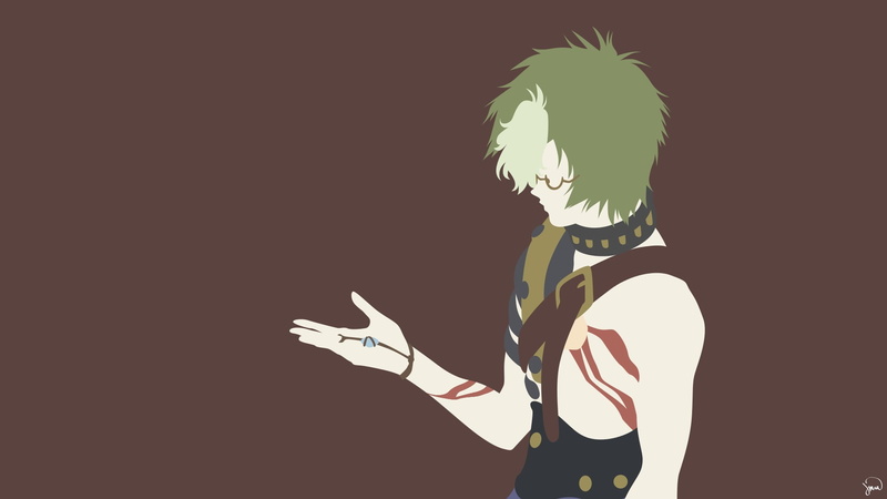 black background, studio shot, green, young adult, one person, Koutetsujou no Kabaneri, lifestyles, side view, minimalism, cut out, nature, waist up, digital composite