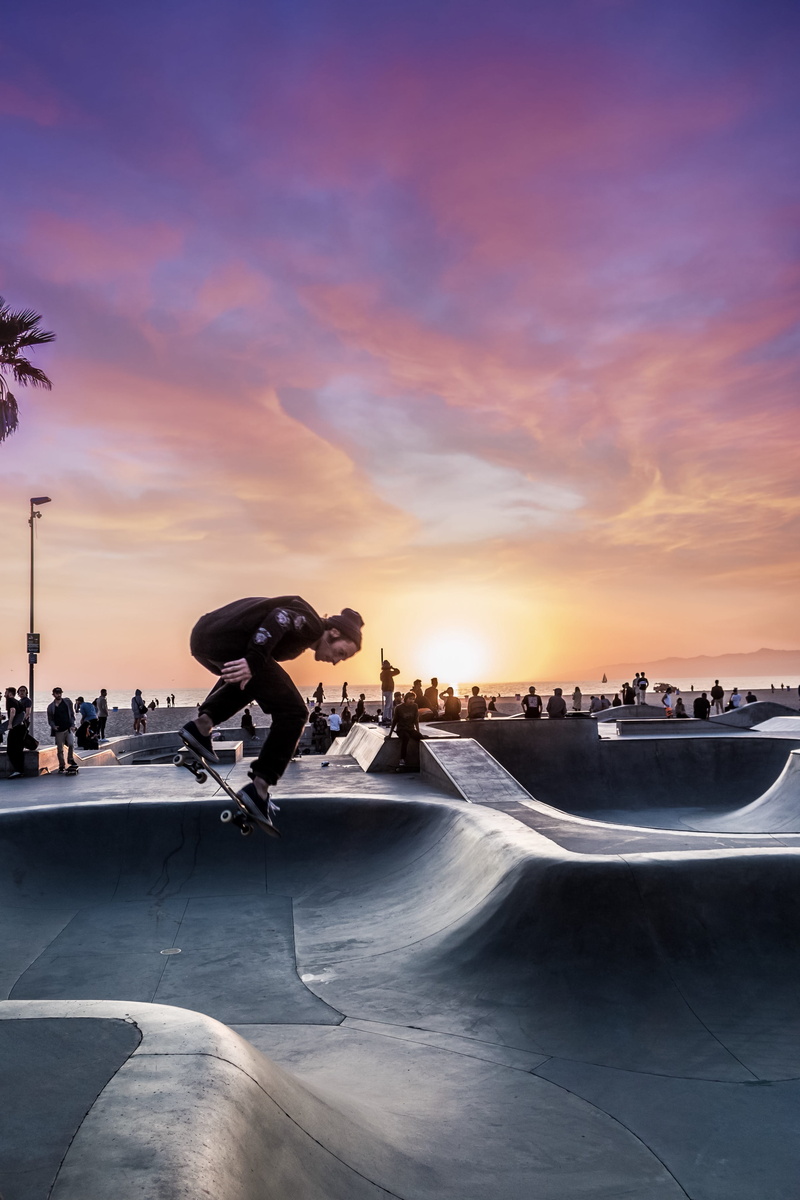 sky, adult, balance, person, stunt, skateboarding, motion, dusk, cloud - sky, evening, skateboard park, man, recreation, outdoors, hurry, field, hobby
