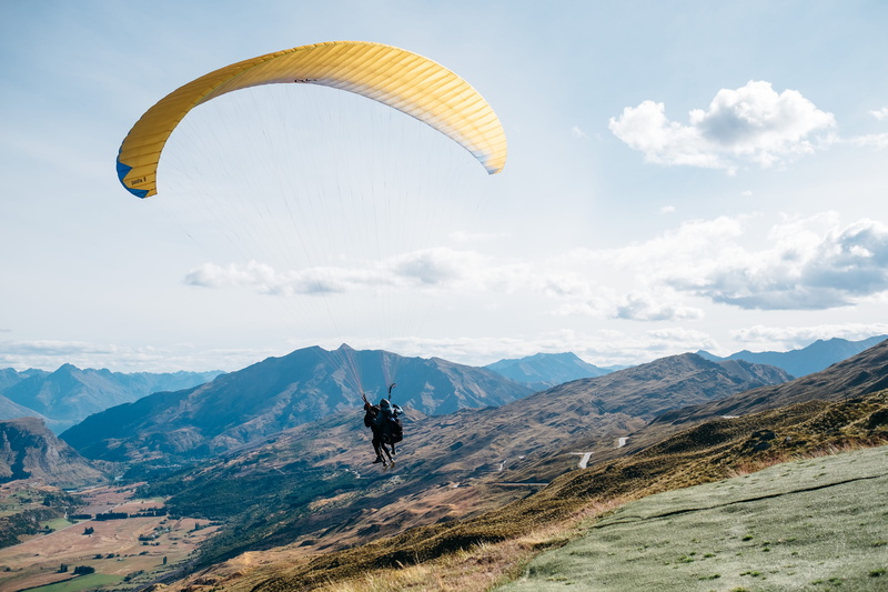 4K, activity, recreational Pursuit, New Zealand, gliding, sport, environment, person, unrecognizable person, yellow, scenics - nature, extreme Sports