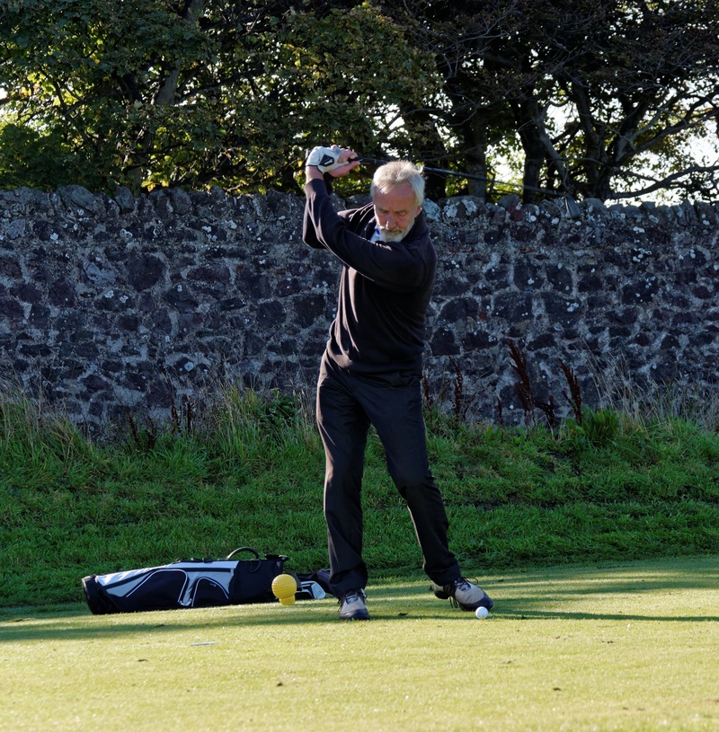 caucasian Ethnicity, plant, course, ball, active, golf swing, one person, golfing, sun, hit, lifestyles, impact, golf ball, outdoors, action, recreation