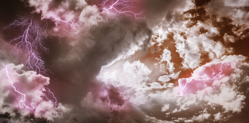 storm, dark, sky, danger, electric, beauty in nature, electricity, energy, power, thunderstorm, powerful, shock, cloud - sky, cloudscape, atmosphere, pink color