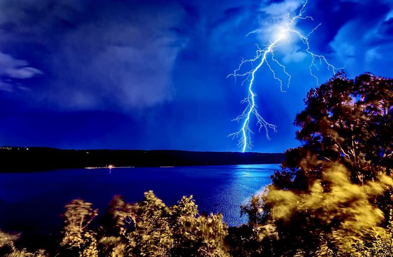 sea, sky, lightning, power, beauty in nature, light, illuminated, outdoors, scenics - nature, cloud - sky, power in nature, horizon over water, no people