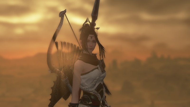 720P, sky, one person, land, young adult, holding, nature, gamers, clothing, WuXia, beautiful woman, cloud - sky, lifestyles, three quarter length, day