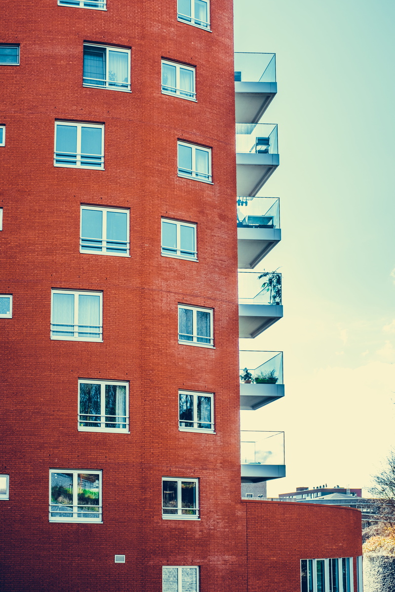 nature, apartment, balconies, belgium, leuven, house, window, wall - building feature, built structure, architecture, building exterior, brick, contemporary