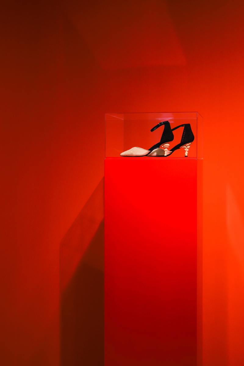 bizarre, indoors, copy space, human body part, body part, human limb, clear, 5K, human arm, business person, shadow, glass, young adult, red, colored background