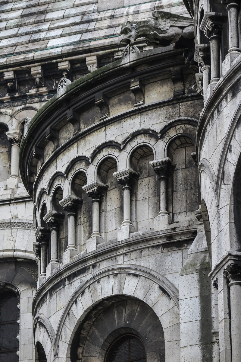 arch, chapel, building, 2K, building exterior, tourist, travel destinations, place of worship, europe, landmarks, white, day, hill, coeur, cour, exterior