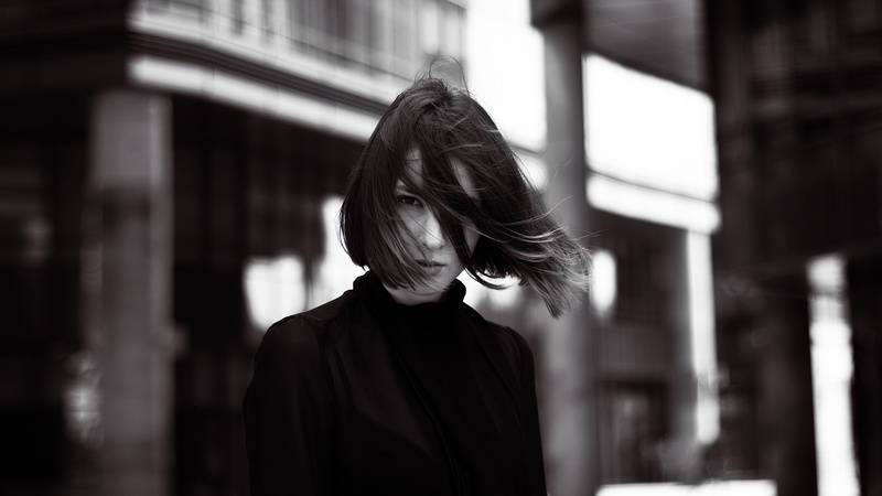four of a kind, people, hair, gray, beautiful woman, women, portrait, black And White, wearing, photo, one woman only, glamour, turtle-neck, eyes, fashionable girl