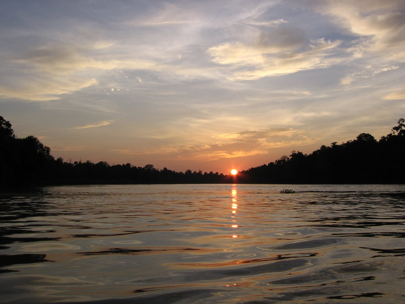non-urban scene, reflective, outdoors, cloudy, nature, beauty In Nature, sun, shining, idyllic, Rivers, sky, silhouettes, spots, Orange, 1080P, Sunsets
