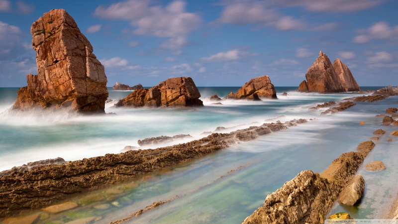 high tide, sea, 1080P, rocks