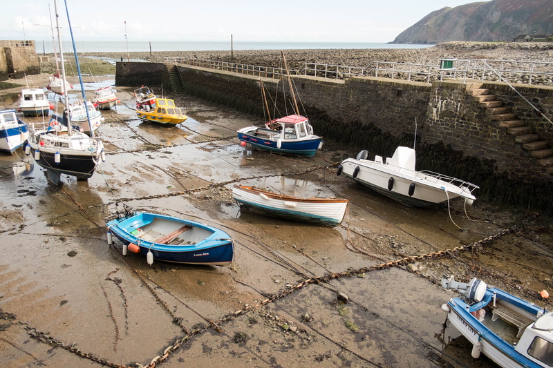 built structure, nautical vessel, boat, shore, high angle view, harbor, no people, rope, beached, land, day, architecture, moored, boats, 4K, low tide