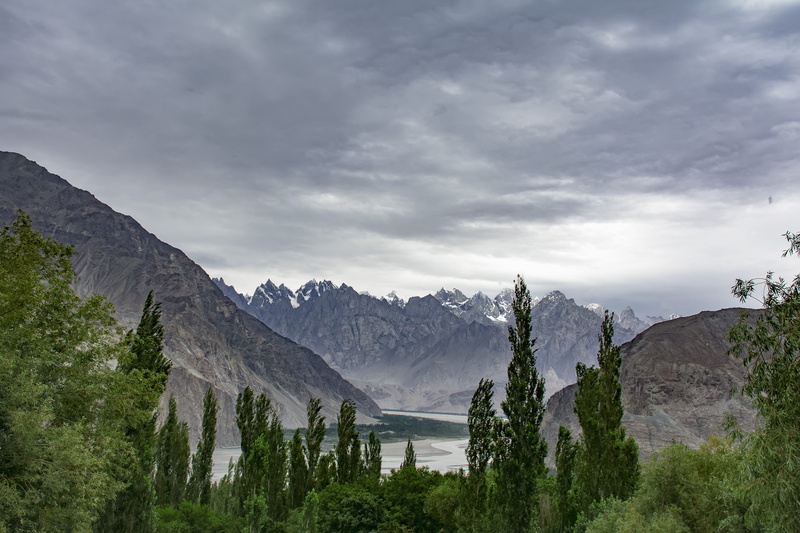 north, day, cloud - sky, mountain range, plant, lake, scenics - nature, water, tranquil scene, tranquility, nikon, pakistan, tree, landscape, beauty in nature