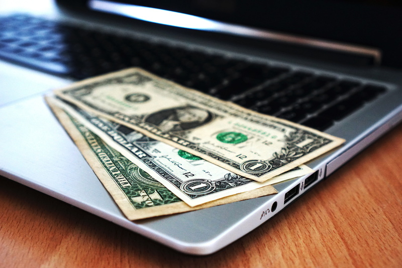 currency, computer, 5K, s, debt, dollar, finance, indoors, paper currency, buying, money, keyboard, three, internet, economy, jack, dollar sign, investment