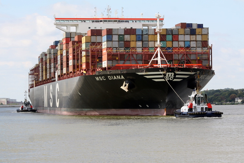 sea, liberia, harbour cruise, outdoors, container ship, tug, hh, day, freight transportation, mode of transportation, 4K, sky, cargo container, nature