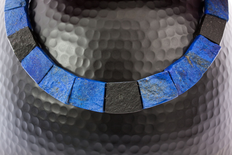 architecture, pyrite, lapis, circle, 4K, geometric shape, full frame, calcite, lazurite, blue shiny, necklace, hexagon, design, minerals, textured, built structure