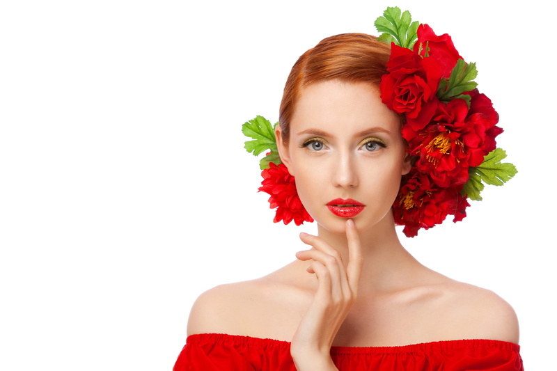 purity, clean, roses, perfection, flowers, white, cute, white background, looking at camera, adult, top, human Eye, hairstyle, people, human Head, young women