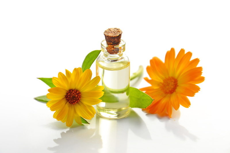 flowers, aromatherapy, cosmetology, bottle, calendula, jar, flower head, inflorescence, treatment, no people, science, 4K, glass, plant, yellow, flowering plant