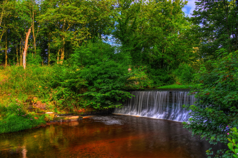 motion, flowing water, forest, Park, flowing, plant, beauty in nature, 5K, tranquility, land, waterfall, tree, outdoors, scenics - nature, HDR, Yarrow Valley Country Park