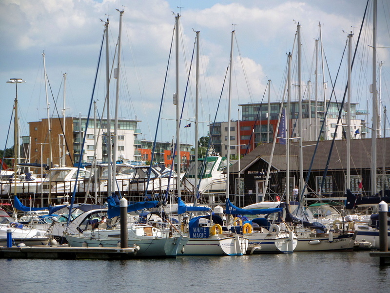 sea, harbor, mode of transportation, leisure, moored, nature, day, 1080P, building exterior, cloud - sky, yachts, outdoors, ipswich, sailboat, england