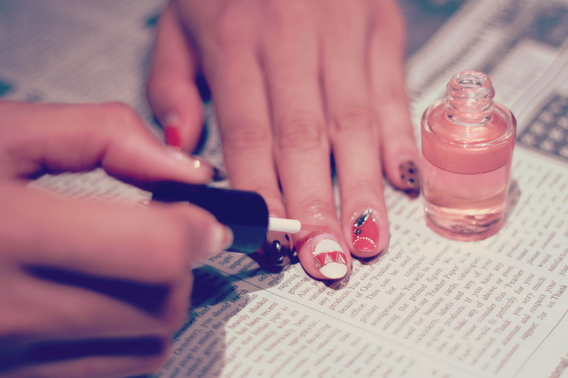 red nail polish, females, human body part, woman, body part, nail polish, applying, hands, manicure, economy, nail art, polish, 1080P, container, adult