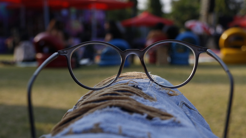 people, day, face, glasses, skin, blue, focus on foreground, attractive, eyeglasses, personal accessory, outdoors, eyes, close-up, sunglasses, vision, black