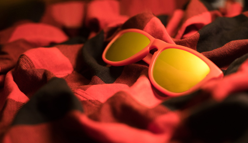 material, clothing, furniture, fashion, sun, pattern, domestic room, still life, eye, no People, Eyewear, bed, bedroom, day, red, accessory, yellow, cozy