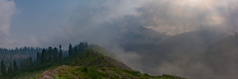 filtered sunshine, cloud, outdoors, idyllic, hiking, mountain, plant, land, pnw, beauty in nature, day, valley, tree, outdoor, yvr, wide, cloud - sky, fisheye