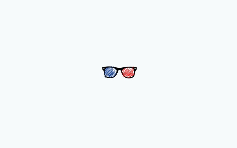 red, glasses, stereo glasses, stereo, 2K, blue, center, rayban