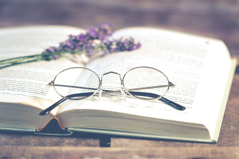 eyeglasses, open, pages, framed, fashion, publication, table, lavender, still life, lavender (flower), no people, flower, plant, indoors, reading glasses