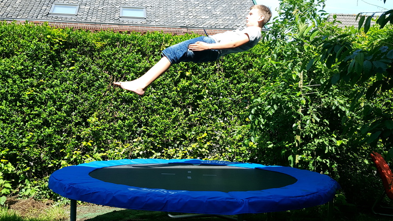 casual clothing, inflatable, leisure activity, nice, happy, merry, day, real people, full length, lively, open, joy, up, outdoors, nature, grass, trampoline