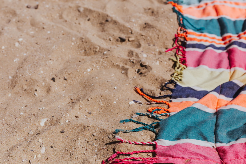 sunny, beach, travel Locations, towel, beach towel, outdoors, variation, striped, full frame, multi colored, high angle view, sand, summer, backgrounds