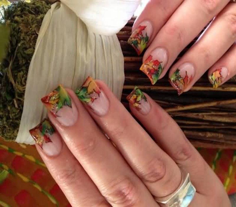 food and drink, vegetable, holding, Design, day, close-up, Tip, freshness, French, adult, French Tip Autumn Fall Leaves Nail Design, 1080P, plant, wellbeing