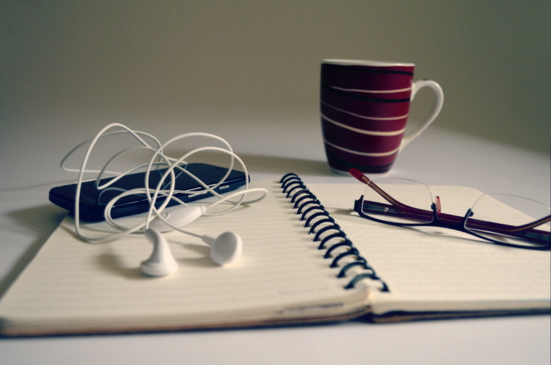 2K, indoors, table, still life, paper, drink, education, learn, smart phone, pen, study, eyeglasses, food and drink, mug, note pad, publication, time